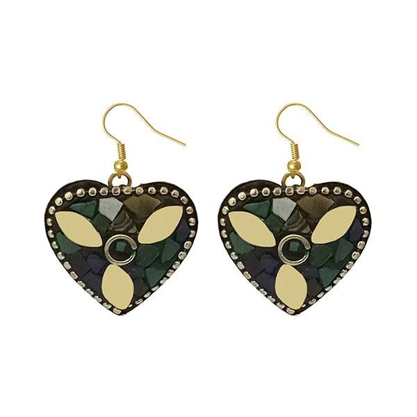 Urthn Multi Resin Stone Gold Plated Dangler Earrings - 1308386B