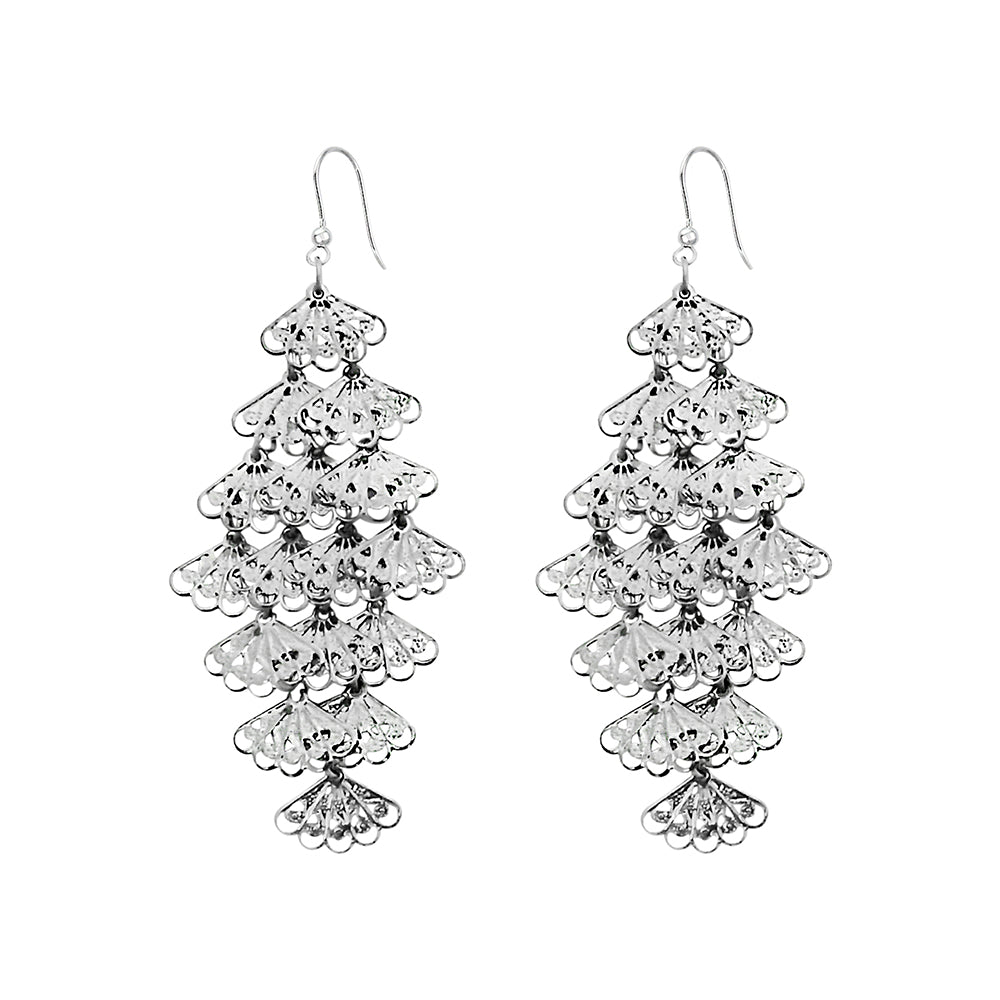 Urthn Silver Plated Designer Dangler Earrings