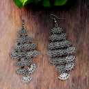 Urthn Silver Plated Designer Dangler Earrings