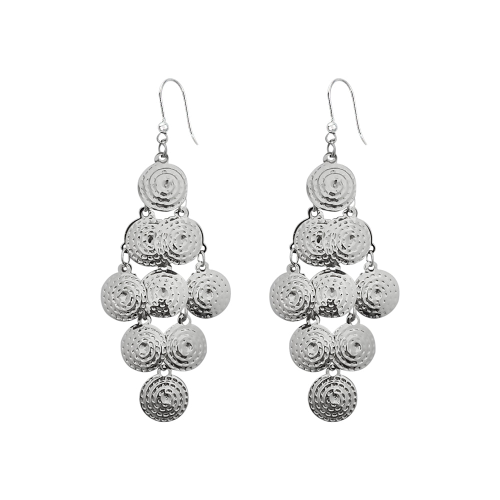 Urthn Silver Plated Designer Dangler Earrings