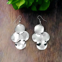 Urthn Silver Plated Designer Dangler Earrings