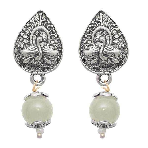 The99jewel Pearl Drop Antique Silver Plated Earrings - 1309001A