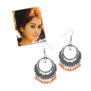 Jeweljunk Beads Drop Rhodium Plated Dangler Earring - 1309012E