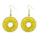 Jeweljunk Gold Plated Yellow Beads Dangler Earrings - 1309019G
