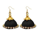 Jeweljunk Austrian Stone Black Thread Earrings - 1309074H