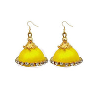 Jeweljunk Yellow Thread Gold Plated Thread Earrings - 1309074S