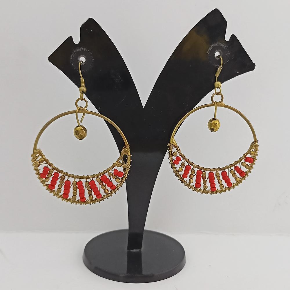 Jeweljunk Gold Plated Beads Dangler Earrings  - 1309091A