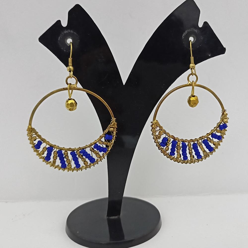 Jeweljunk Gold Plated Beads Dangler Earrings  - 1309091A