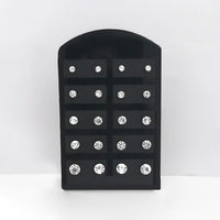 14Fashions Set of 12 Rhinestone Stud Earrings Combo - 1309209