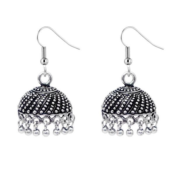 Jeweljunk Drop Oxidised Jhumki Earrings - 1309304