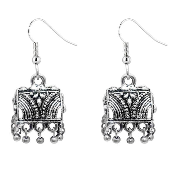 Jeweljunk Oxidised Jhumki Earrings - 1309309