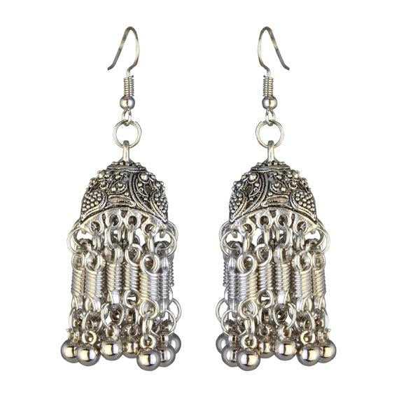 Jeweljunk Oxidised Plated Jhumki Earrings - 1309324