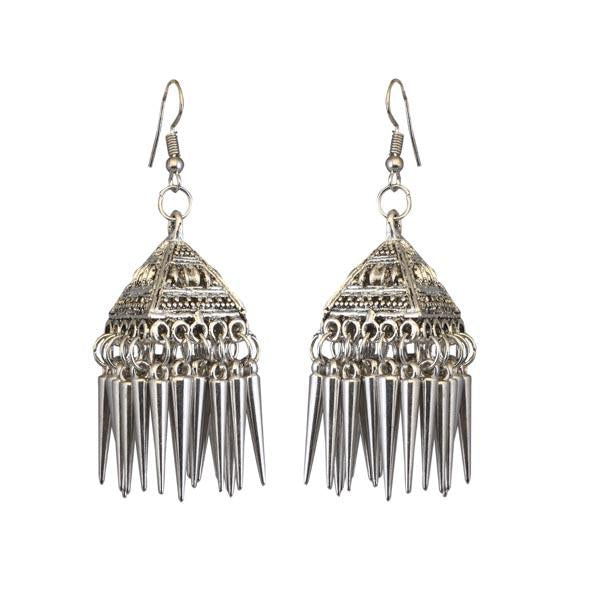 Jeweljunk Oxidised Plated Jhumki Earrings - 1309325