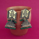 Jeweljunk Green Beads Gold Plated Jhumki Earrings - 1309384G