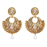 Kriaa Austrian Stone Gold Plated Dangler Earrings - 1309614B