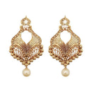 Kriaa Gold Plated Austrian Stone Dangler Earrings - 1309623