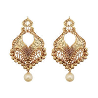 Kriaa Gold Plated Austrian Stone Dangler Earrings - 1309623