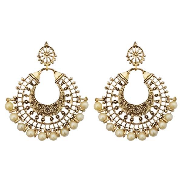 Kriaa Pearl Chandbali Earrings - 1309637