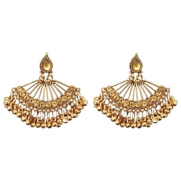 Kriaa Gold Plated Drop Chandbali Earrings - 1309638