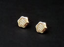 Urthn Gold Plated Austrian Stone Stud Earrings - 1309903A