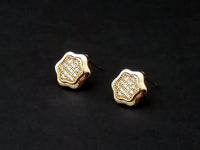 Urthn Gold Plated Austrian Stone Stud Earrings - 1309903A