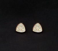 Urthn Gold Plated Austrian Stone Stud Earrings - 1309904A