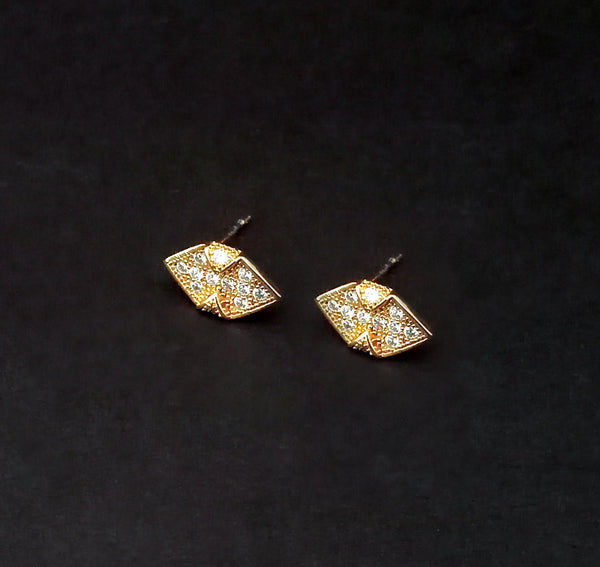 Urthn Gold Plated Austrian Stone Stud Earrings - 1309906A