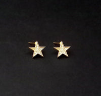 Urthn Gold Plated Austrian Stone Stud Earrings - 1309908A