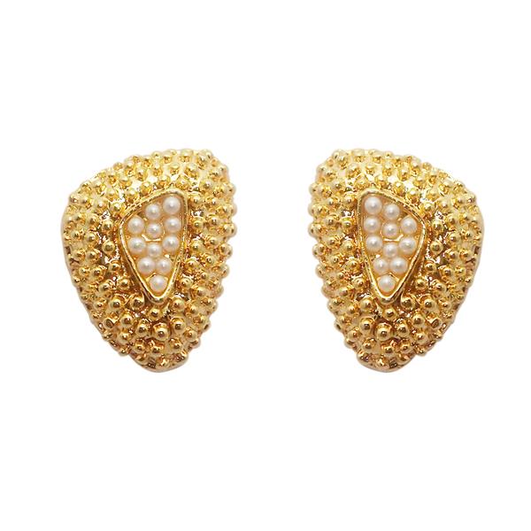 Urbana Pearl Gold Plated Stud Earrings - 1310029