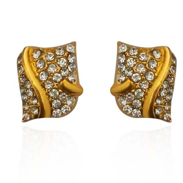 Kriaa Gold Plated  Austrian Stone Pack Of 6 Stud Earrings - 1310031