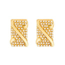 Kriaa Gold Plated Pearl Stud Earrings - 1310038