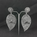 Jeweljunk Silver Plated  Leaf Design Dangler earrings