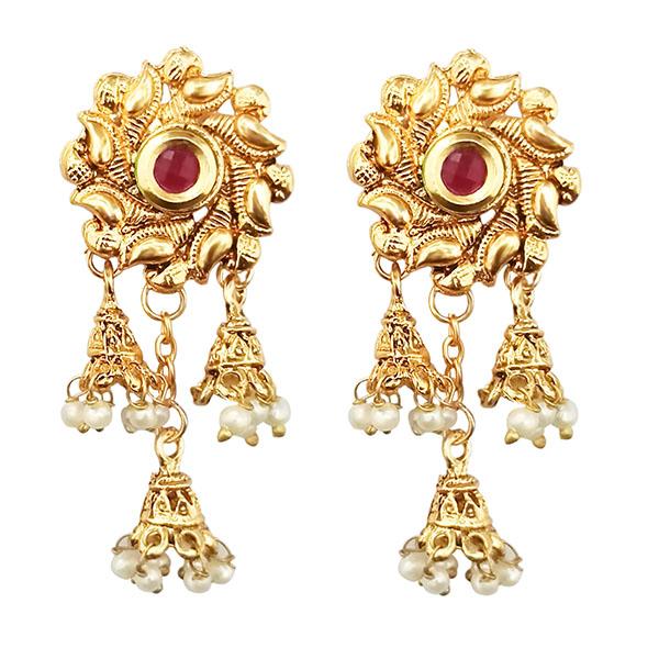 Kriaa Zinc Alloy Gold Plated Dangler Earrings - 1310540