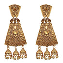 Kriaa Brown Austrian Stone Gold Plated Dangler Earrings - 1310555