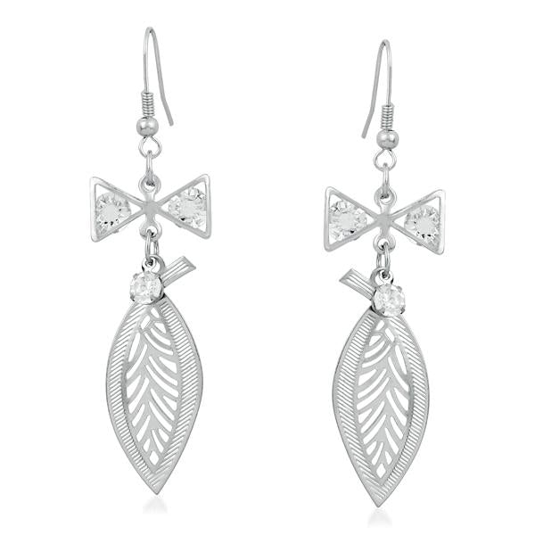 Urthn White Austrian Stone Dangler Earrings - 1310601