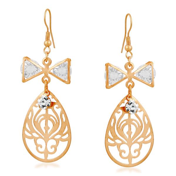 Urthn Austrian Stone Gold Plated Dangler Earrings - 1310609