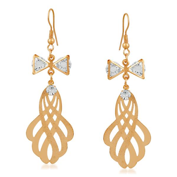 Urthn Stone Gold Plated Dangler Earrings - 1310611