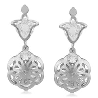 Urthn Austrian Stone Silver Plated Dangler Earrings - 1310613A