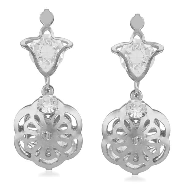 Urthn Austrian Stone Silver Plated Dangler Earrings - 1310613A