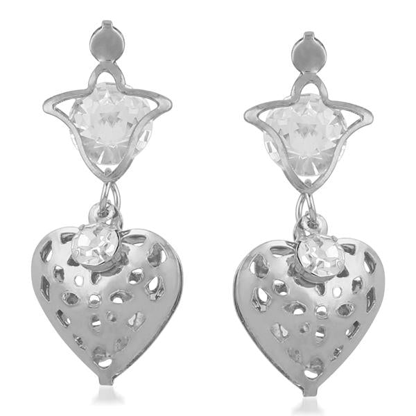 Urthn Austrian Stone Silver Plated Dangler Earrings - 1310614A