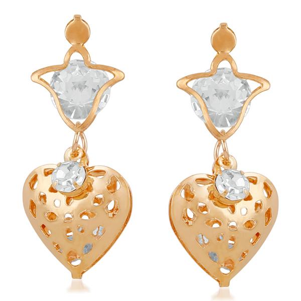 Urthn Gold Plated Stone Dangler Earrings - 1310614B