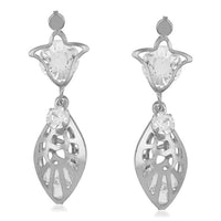 Urthn Stone Silver Plated Dangler Earrings - 1310615A