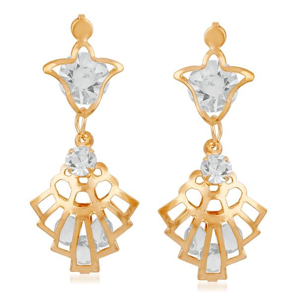 Urthn Gold Plated Stone Dangler Earrings - 1310617B