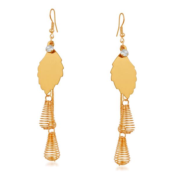 Urthn Stone Gold Plated Dangler Earrings - 1310629