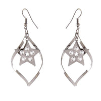 Urthn Austrian Stone Silver Plated Dangler Earrings - 1310646C