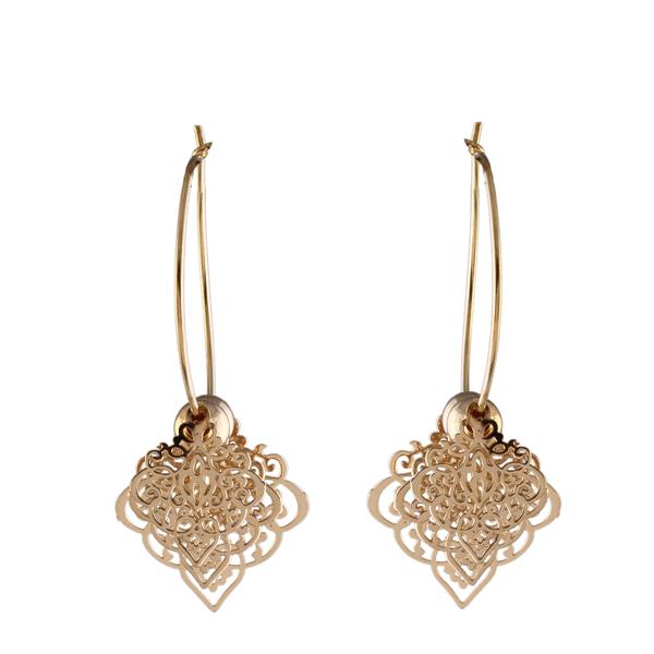 Urthn Gold Plated Dangler Earrings - 1310653A