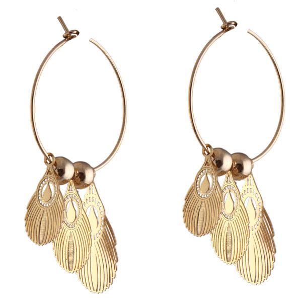 Urthn Gold Plated Hoop Earrings - 1310654A