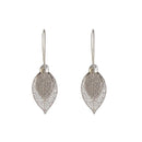 Urthn Silver Plated Leaf Shape Dangler Earrings - 1310655B