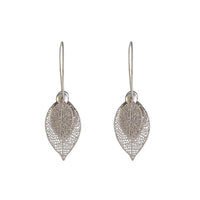 Urthn Silver Plated Leaf Shape Dangler Earrings - 1310655B