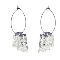 Urthn Silver Plated Rectangle Shape Dangler Earrings - 1310658B